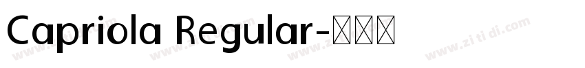 Capriola Regular字体转换